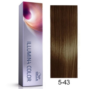 Tinte Illumina Color 5/43 Wella Castaño Claro Cobre Dorado 60ml