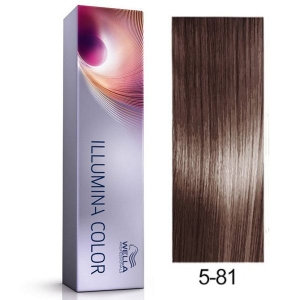 Tinte Illumina Color 5/81 Wella Castaño Claro Perla Ceniza 60ml