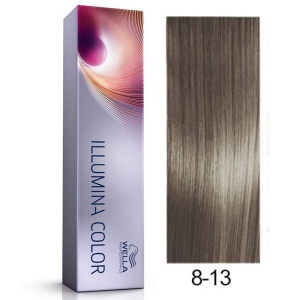 Tinte Illumina Color 8/13 Wella Rubio Claro Ceniza Dorado 60ml