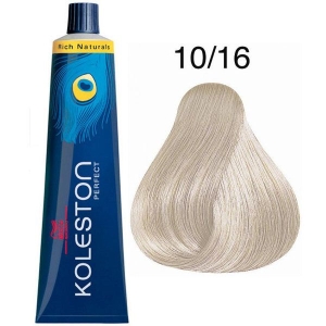 Tinte Koleston Perfect 10/16 Wella Rubio Super Claro Ceniza Violeta Rich Naturals 60ml