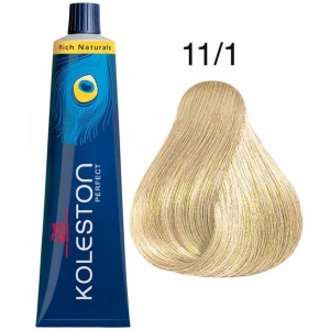 Tinte KOLESTON PERFECT 11/1 Wella Rich Naturals Rubio Extra Claro Ceniza 60ml