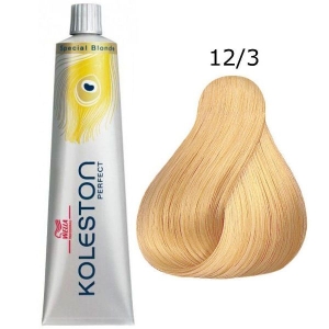 Tinte KOLESTON PERFECT 12-3 Wella Special Blonde Superaclarante Rubio Dorado 60ml