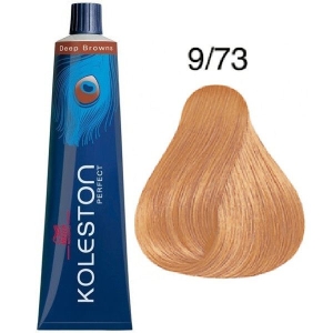 Tinte KOLESTON PERFECT 9/73 Wella Deep Browns Rubio Muy Claro Marrón Dorado 60ml